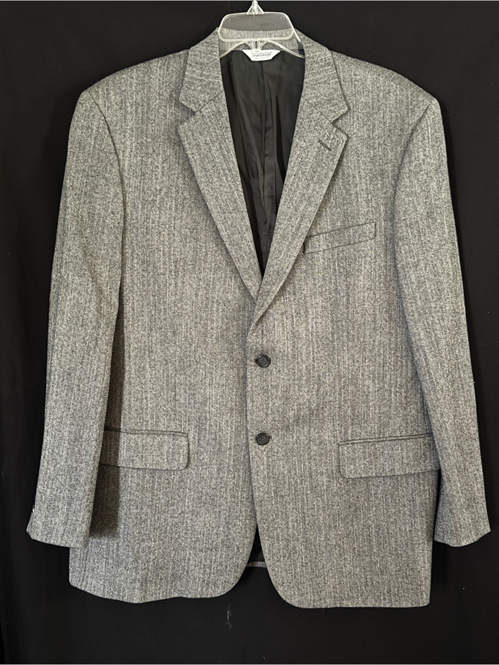 Joseph & Feiss International Men's 46L 100% Lambswool Herringbone Sport Coat